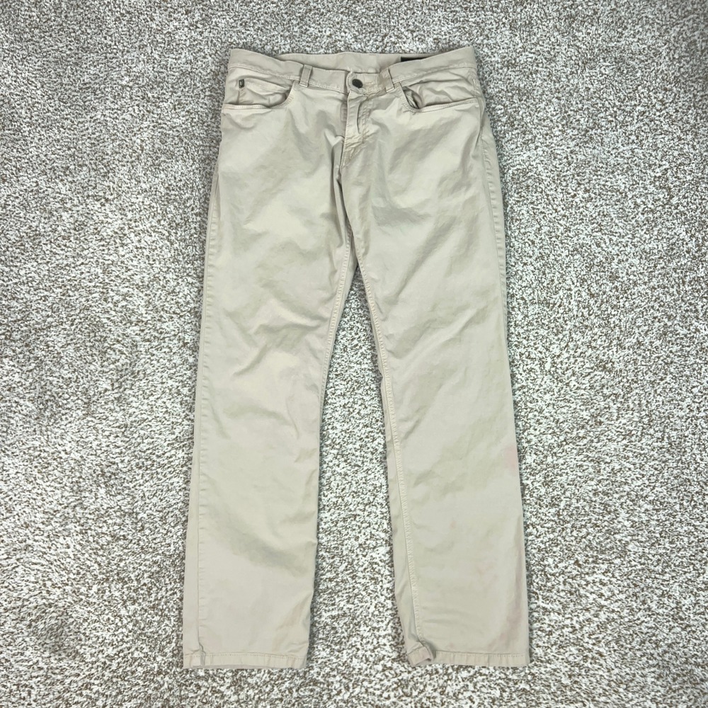 Linksoul Pants Mens 32 Tan 5 Pocket Golf Casual Straight Leg Cotton Comfort